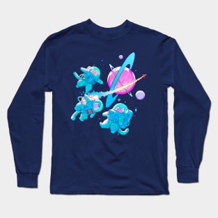 3 Spacecat Planet Shirt Long Sleeve T-Shirt